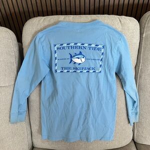 Southern Tide Blue Long Sleeve Shirt youth medium